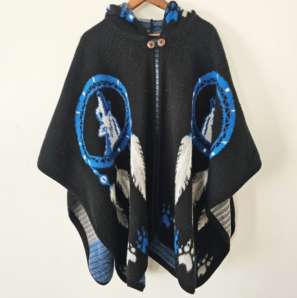 Thick Wolf Poncho